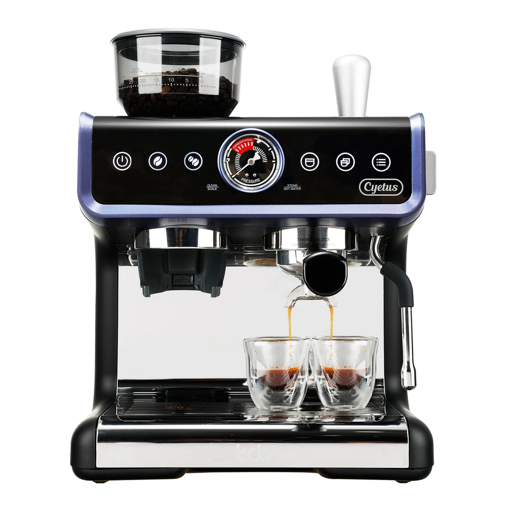 All in One Home Barista Semi-Auto Espresso Machine Black